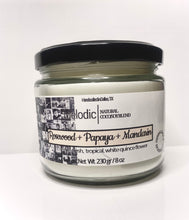 Load image into Gallery viewer, Rosewood+Papaya+Manderin 8 oz Coconut Soy Blend Candle