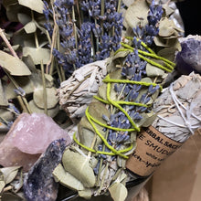 Load image into Gallery viewer, 4-5” Sage smudge stick - eucalyptus and lavender(1)