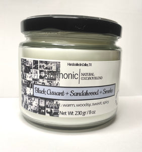 BlackCurrant+ Sandalwood+Smoke 8 oz Coconut Soy Blend Candle