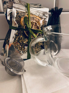 Herbal Tea and glass mug gift set