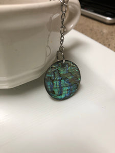 Tea Ball Infuser w/ Mother of Pearl Disc Charm